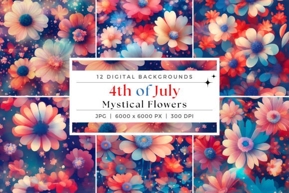 Download 4th of July Mystical Flowers Backgrounds - Backgrounds Collection
