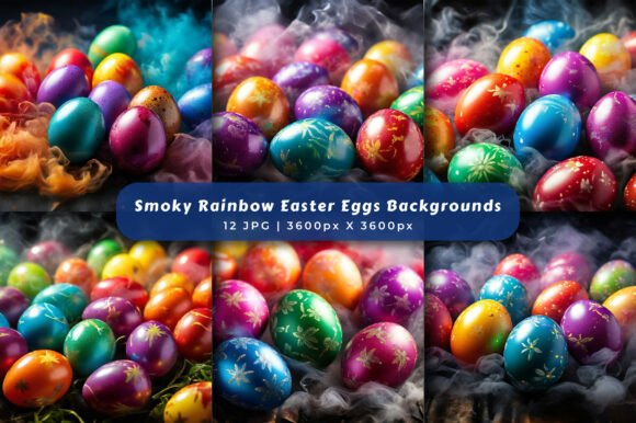 Download Smoky Rainbow Easter Eggs Backgrounds - Backgrounds Collection