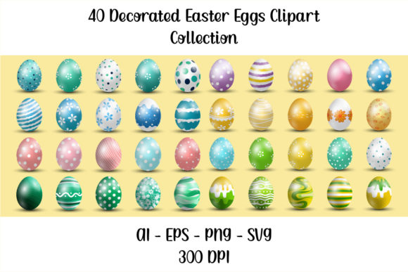 Download 40 Decorated Easter Eggs Collection - Easter eggs Collection