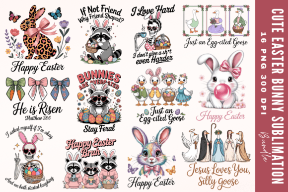 Download Cute Easter Bunny Sublimation Designs Bu - Premium Resources