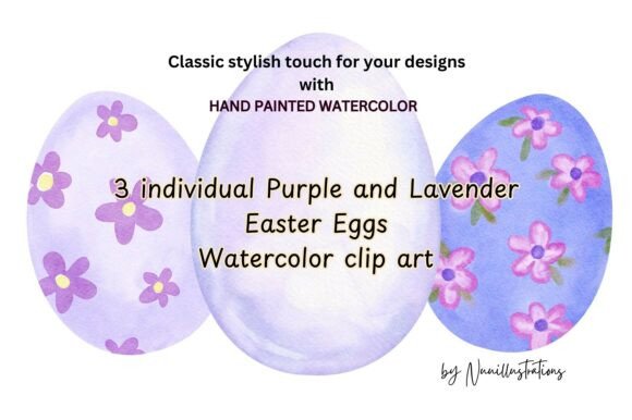 Download Purple Watercolor Easter Eggs Clip Art - Easter eggs Collection