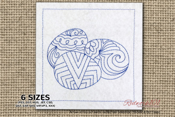 Download Decorated Easter Eggs Redwork - Easter eggs Collection