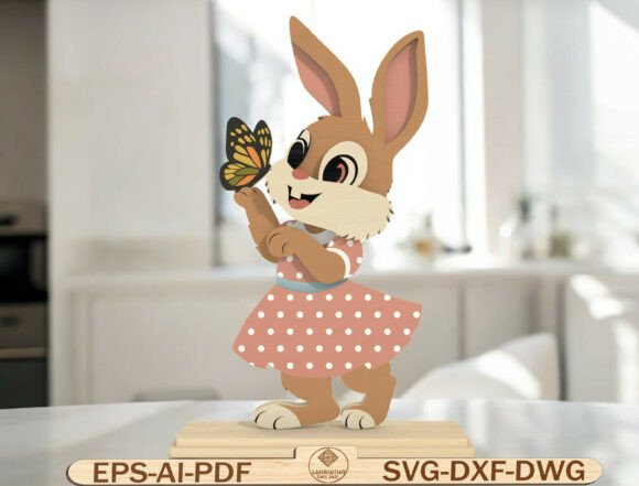 Download Girl Easter Bunny Laser Cut File - Easter bunny laser cut Collection