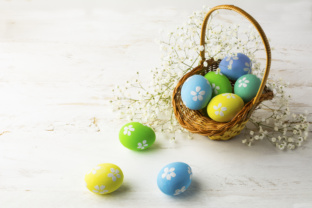 Download Decorated Easter Eggs in the Basket - Easter eggs Collection