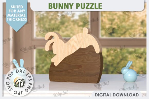 Download Easter Bunny Laser Cut. Bunny Puzzle SVG - Easter bunny laser cut Collection