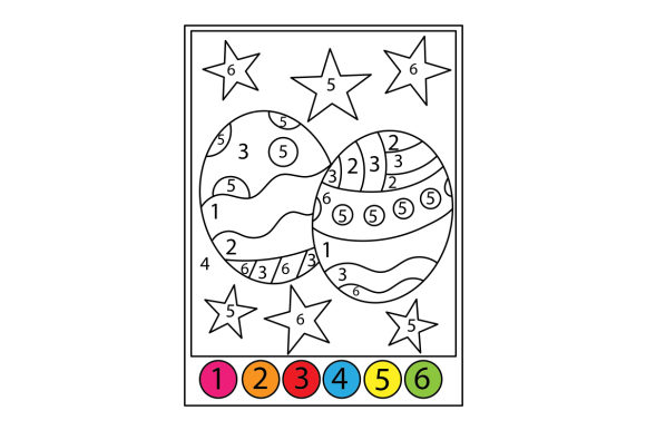 Download Decorated Easter Eggs Color by Number Color by Number - Easter eggs Collection