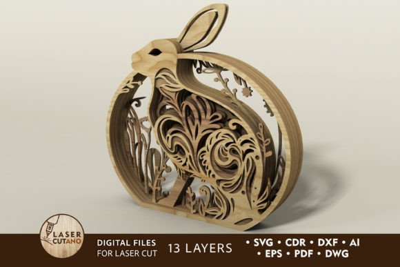 Download EASTER RABBIT Laser Cut Wood Bunny - Premium Resources