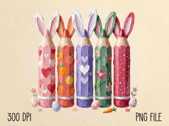 Download Hand Painted Easter Bunny Pencil PNG - Hand painted easter bunny Collection